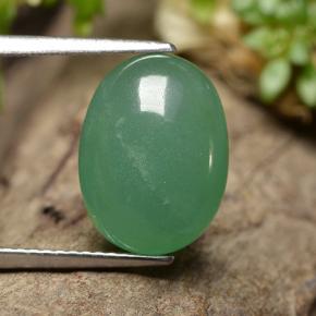 Avventurina Verde naturale da 6.05 ct, Taglio ovale, Traslucido