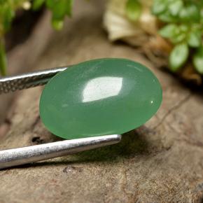 Avventurina Verde naturale da 6.05 ct, Taglio ovale, Traslucido