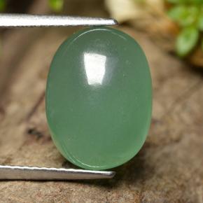 Avventurina Verde naturale da 6.12 ct, Taglio ovale, Traslucido