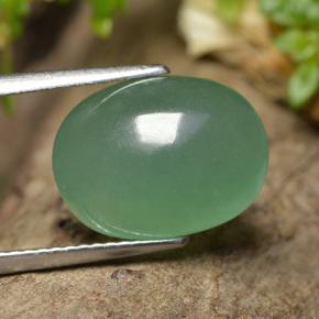 Avventurina Verde naturale da 6.12 ct, Taglio ovale, Traslucido