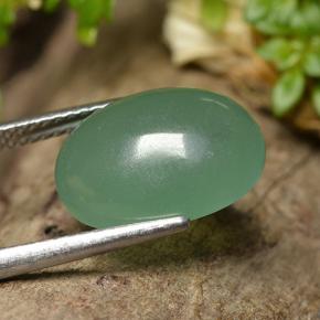 Avventurina Verde naturale da 6.12 ct, Taglio ovale, Traslucido