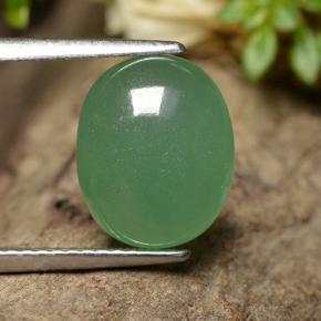 Avventurina naturale verde da 3,88 ct, taglio ovale, traslucido