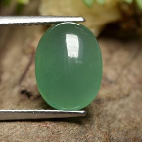Avventurina Verde naturale da 4.39 ct, Taglio ovale, Traslucido