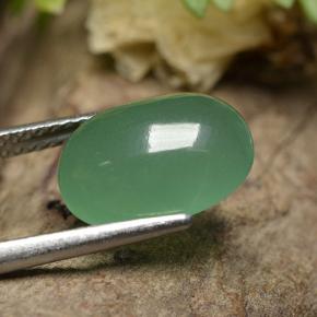 Avventurina Verde naturale da 4.39 ct, Taglio ovale, Traslucido
