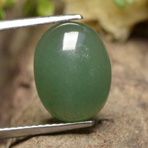Avventurina Verde naturale da 4.62 ct, Taglio ovale, Traslucido