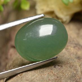 Avventurina Verde naturale da 4.62 ct, Taglio ovale, Traslucido