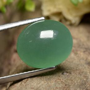 Avventurina naturale verde da 5,69 ct, taglio ovale, traslucido