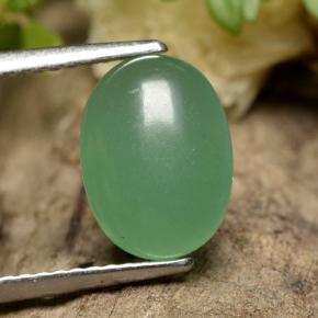 Avventurina Verde naturale da 2.57 ct, Taglio ovale, Traslucido