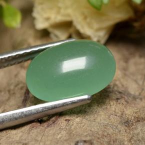 Avventurina Verde naturale da 2.57 ct, Taglio ovale, Traslucido