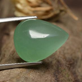 Avventurina naturale verde da 7,63 ct, taglio a pera, traslucido