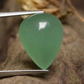 Avventurina naturale verde da 7,63 ct, taglio a pera, traslucido