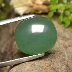 Avventurina Verde naturale da 7.52 ct, Taglio ovale, Traslucido