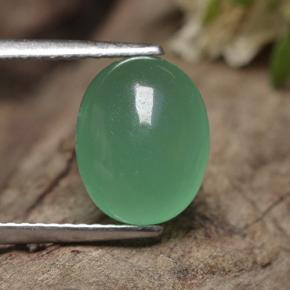 Avventurina Verde naturale da 2.96 ct, Taglio ovale, Traslucido