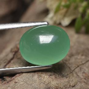 Avventurina Verde naturale da 2.96 ct, Taglio ovale, Traslucido