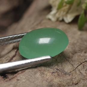 Avventurina Verde naturale da 2.96 ct, Taglio ovale, Traslucido