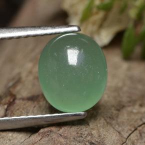 Avventurina Verde naturale da 2.22 ct, Taglio ovale, Traslucido