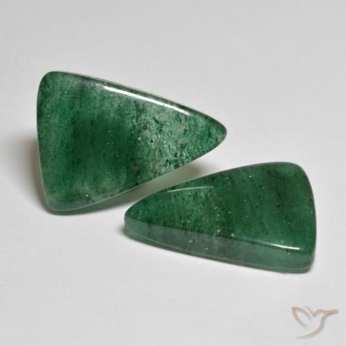 15.94ctw Naturale Verde brillante Avventurina, Taglio trillion, Traslucido