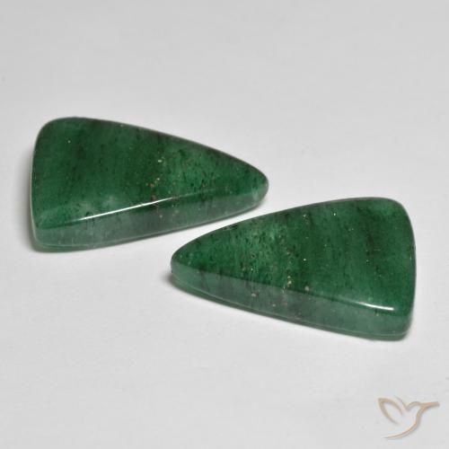 Gemme di Avventurina Verde brillante naturale da 15.94 ct, Taglio trillion, Traslucido