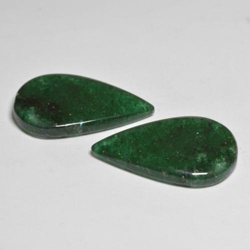 Gemme di Avventurina Verde scuro naturale da 16.47 ct, Forma a pera, Traslucido