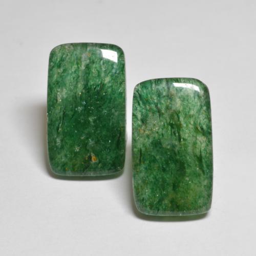 Avventurina naturale verde da 10,83 ct, baguette, traslucido