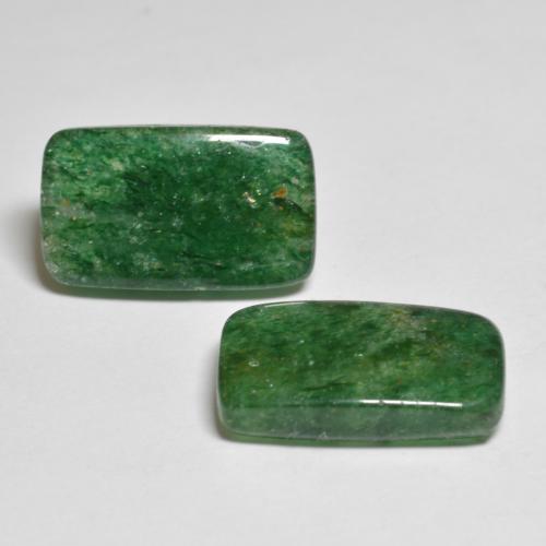 Avventurina naturale verde da 10,83 ct, baguette, traslucido