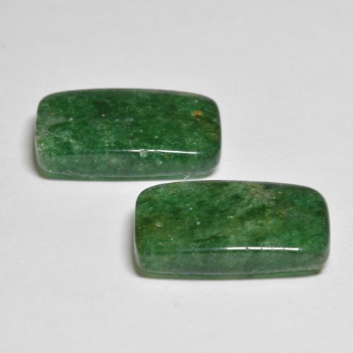 Avventurina naturale verde da 10,83 ct, baguette, traslucido