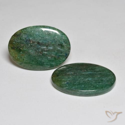 Gemme di Avventurina Verde medio naturale da 17.37 ct, Ovale, Traslucido