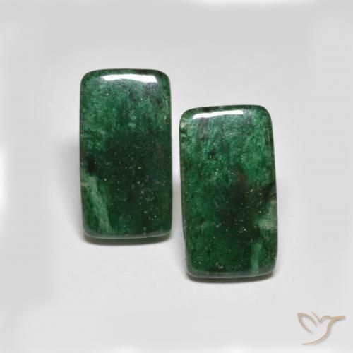 16.76ctw Naturale Verde brillante Avventurina, Taglio a baguette, Traslucido