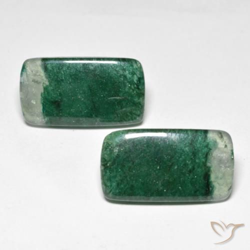 Gemme di Avventurina Verde Pino naturale da 16.26 ct, Taglio a cuscino, Traslucido