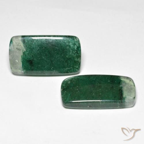 Gemme di Avventurina Verde Pino naturale da 16.26 ct, Taglio a cuscino, Traslucido