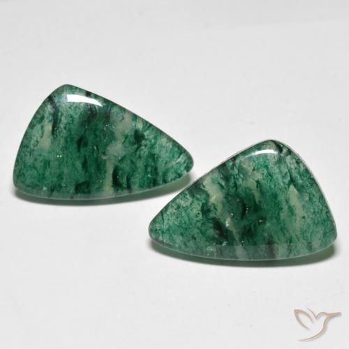 13.86ctw Naturale Verde scuro Avventurina, Taglio a fantasia, Traslucido