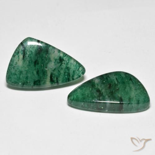 Gemme di Avventurina Verde scuro naturale da 13.86 ct, Taglio a fantasia, Traslucido