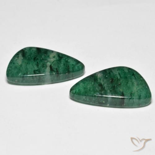 Gemme di Avventurina Verde scuro naturale da 13.86 ct, Taglio a fantasia, Traslucido