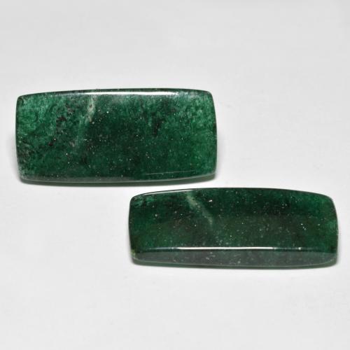 Gemme di Avventurina Verde medio naturale da 26.21 ct, Taglio a baguette, Traslucido