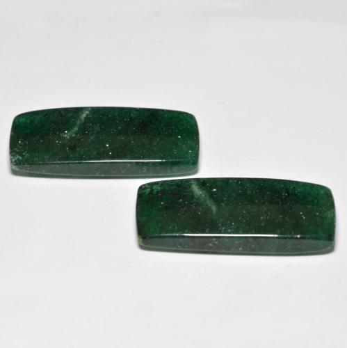 Gemme di Avventurina Verde medio naturale da 26.21 ct, Taglio a baguette, Traslucido