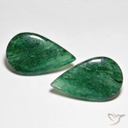 16.58ctw Naturale Verde brillante Avventurina, Forma a pera, Traslucido