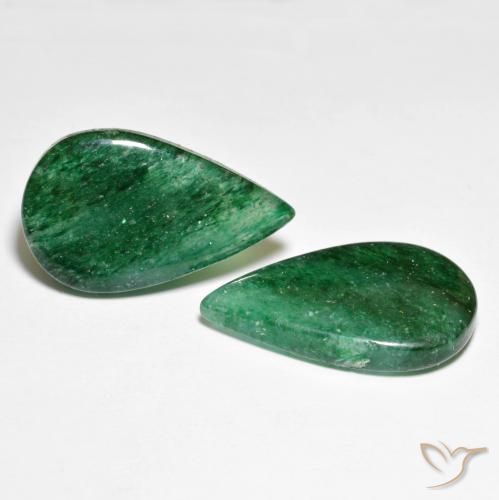 Gemme di Avventurina Verde brillante naturale da 16.58 ct, Forma a pera, Traslucido