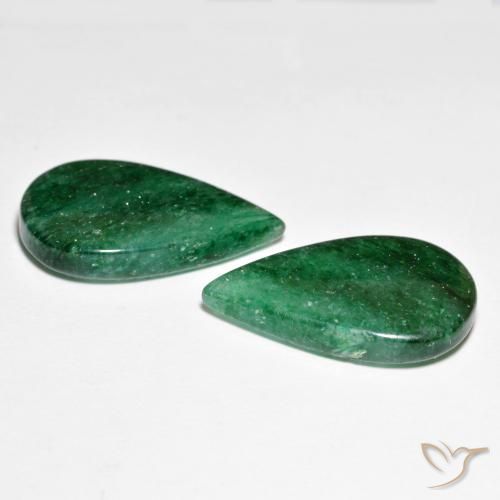 Gemme di Avventurina Verde brillante naturale da 16.58 ct, Forma a pera, Traslucido