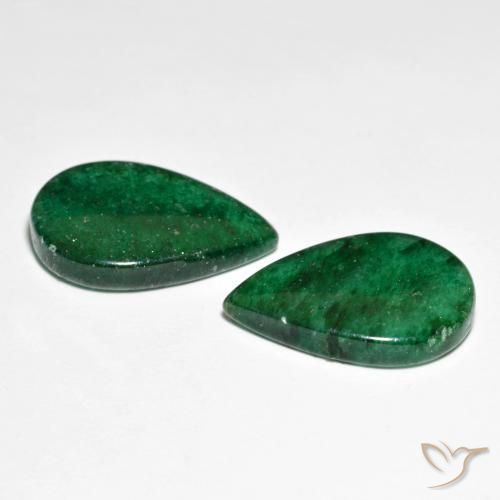 Gemme di Avventurina Verde brillante naturale da 14.94 ct, Forma a pera, Traslucido
