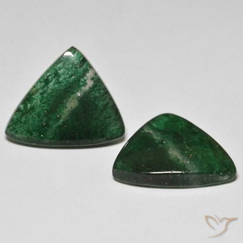Gemme di Avventurina Verde scuro naturale da 14.27 ct, Taglio a fantasia, Traslucido