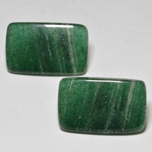 Avventurina naturale verde da 16,97 ct, baguette, traslucido
