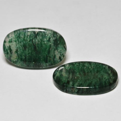 Avventurina naturale verde da 16,27 ct, taglio ovale, traslucido