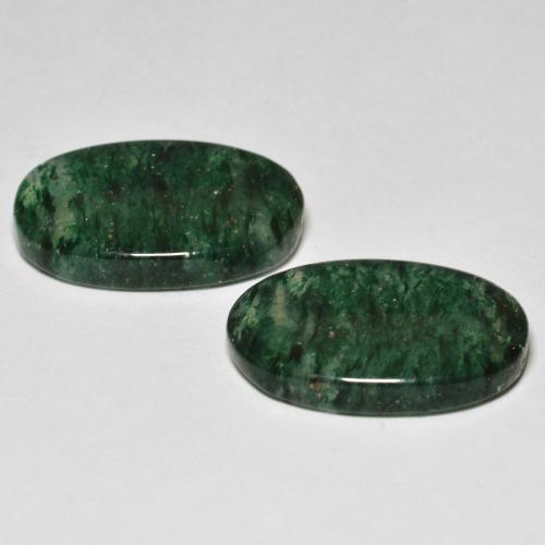 Avventurina naturale verde da 16,27 ct, taglio ovale, traslucido