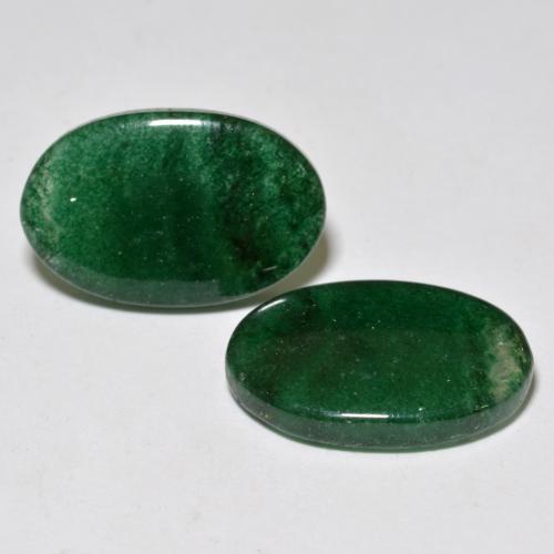 Avventurina naturale verde da 17,47 ct, taglio ovale, traslucido
