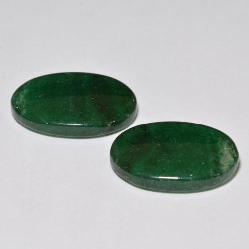 Avventurina naturale verde da 17,47 ct, taglio ovale, traslucido