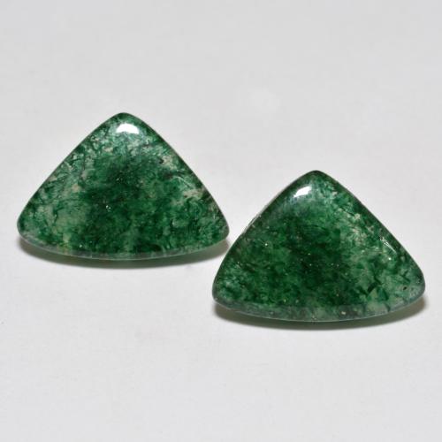 Avventurina naturale verde da 9,73 ct, trillion, traslucido