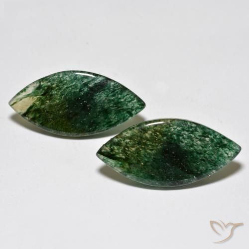 20.86ctw Naturale Verde scuro Avventurina, Taglio marquise, Traslucido