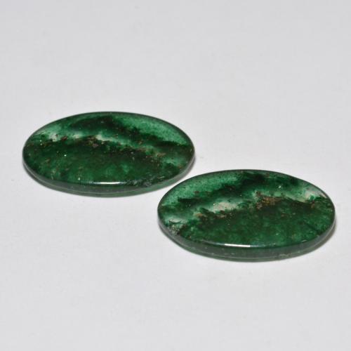 Avventurina naturale verde da 12,30 ct, taglio ovale, traslucido