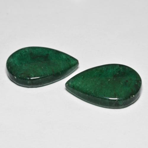 Gemme di Avventurina Verde scuro naturale da 13.41 ct, Forma a pera, Traslucido