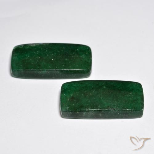 Avventurina naturale verde da 21,63 ct, baguette, traslucido